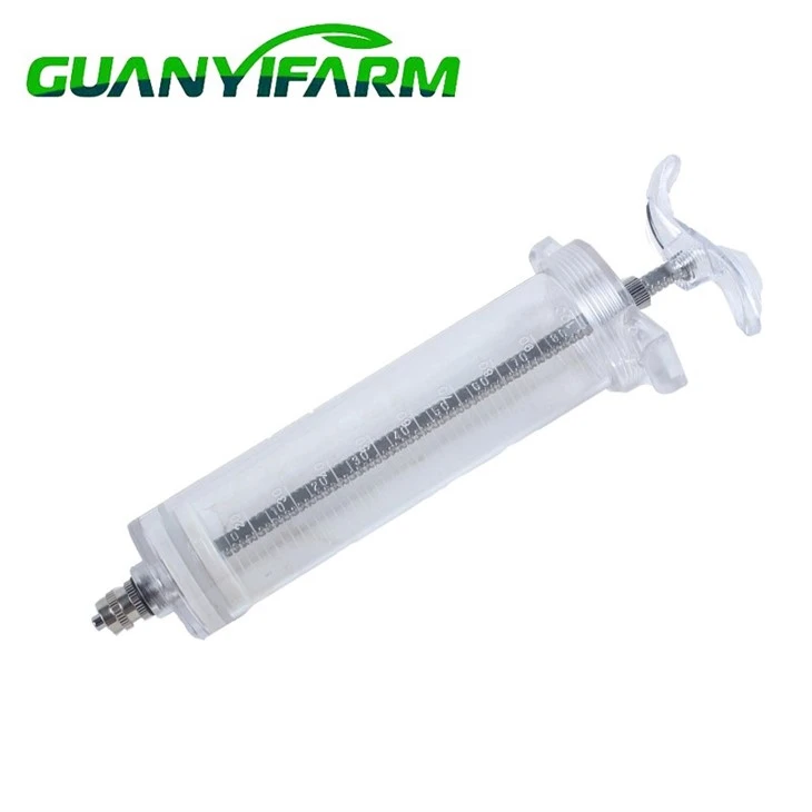 Steel Plastic 10ml 20ml Veterinary Injector For Animal