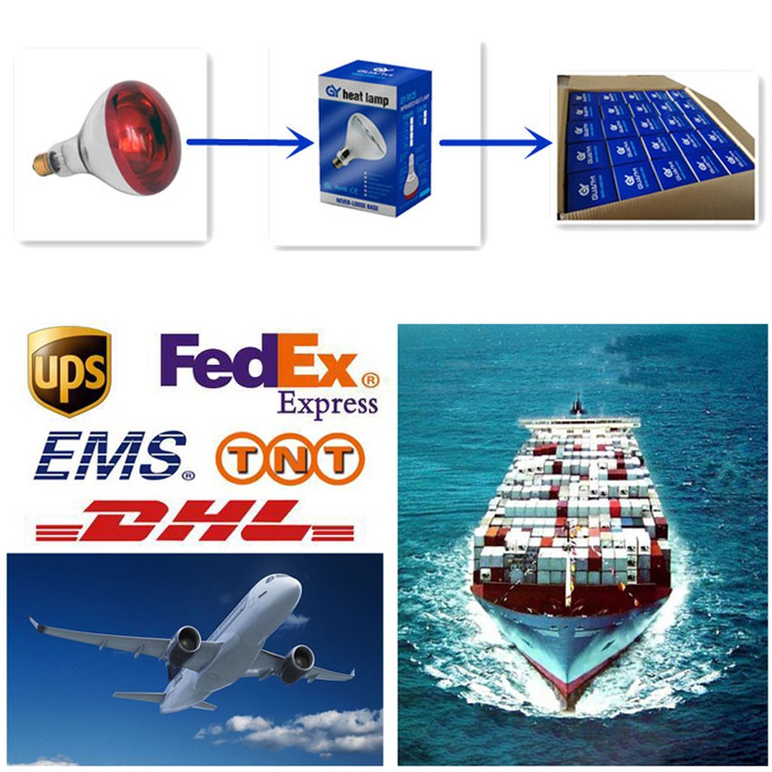 Packaging and Delivery of infrared red light lamp Packaging and Delivery of infrared red light lamp